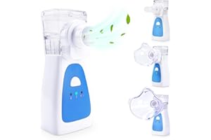 BellaAchtung Inhalador Portátil para Adultos y Niños, Inhaladores Nebulizadores USB Recargable Silencioso Nebulizador para Enfermedades Respiratorias Eficaz, con Boquilla y Mascarilla