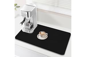 Luziyun Unterlage Kaffeemaschine Kaffeemaschine Abtropfmatte Schwarz Kaffeematte Unterlage Kaffeevollautomat Abtropfmatte Geschirr, Geeignet FüR Kaffeemaschinen Und KüChen (40 * 50cm)