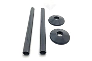 Greened House Radiator Pipe Covers SnapFit 2 Pack 200mm Long for 15mm Pipe Central Heating Clip On Covers Snappit (Anthracite)
