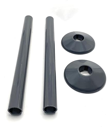 Master_ B&Z Hittebestendige kunststof doppen voegt warmte Guard hittebescherming anti-vibratie montage voor ontwerper verticale of horizontale radiator beugels (8 stuks) Zwart