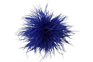 Wambere Broche de plumas de avestruz mullido, broche para novia, boda, fiesta, Navidad, vestido de corpiño, alfiler, sombrero, accesorio para mujer, boda, fiesta, banquete, vestido, accesorios de ropa