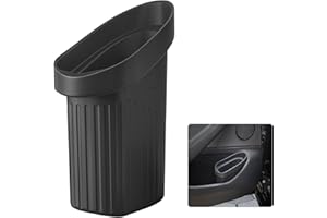 Suuwwn Trash Can for Car Door, Practical Mini Trash Bin, Car Silicone Container, Storage Box, Car Trash Bin, Tesla 3/Y (Black)