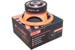 GK SOUND 1 BASS FACE GT AUDIO GT-SW6/4 subwoofer 16,5 cm 6,5" 75 W rms 150 W maks. podwójna cewka 4+4 omy dvc podwójna cewka drgająca do pokrywy bagażnika samochodu, 1 szt.