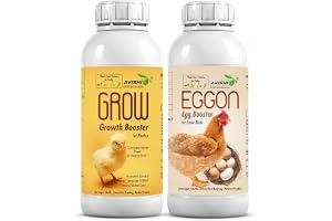 AVISHI Grow + EGGON Combo | Poultry Protein Supplement & Egg Booster | Growth Promoter & Egg Quality Enhancer | Bioavailable Nutrition for Chicks, Growers & Layers 250ml + 250ml