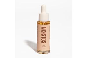 SOLSKIN Tanning Drops for Face & Body Custom Glow with Hyaluronic Acid & Papaya, Mix into Skin Care or Moisturiser for Gradual Fake Tan, Dermatologist-Tested for Sensitive Skin, Vegan, 25ml