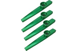 EAPEY Kazoos Gazoo 4 Pack Metal Kazoo Instrument Cazoo 9pcs Membrane-Instrumental Accompaniment-Green