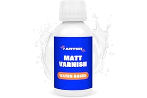 7 Artists Clear Matte Paint for Water Based Painting - Protective for Acrylic Paints 120 ml | Matt Varnish