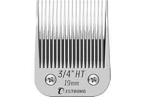 BESTBOMG Dog Grooming Replacement Blade Compatible with Andis/Wahl/Oster Dog Clippers (3/4" HT 19mm)
