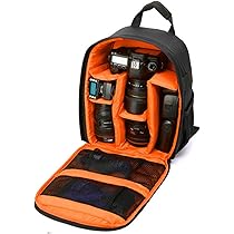 Zaino Per Fotocamera Yolispa Portatile DSLR – Impermeabile, Divisori Regolabili, Colore Grigio - 4