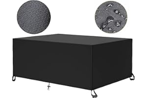 Jianghu Art Abdeckplane GartenmöBel Winterfest 100x70x90cm Abdeckhauben & HüLlen Rechteckig Schwerlast 600D Oxford Gewebe, Schutzhüllen für gartenmöbel und Sofa - Schwarz