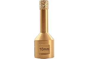 SHDIATOOL Diamond Core Drill Bit,Hole Saw Diameter 10mm M14 Thread Vacuum Brazed for Ceramic Porcelain Tile Granite Marble Masonry Brick