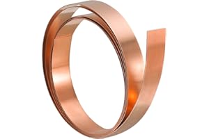 TA-VIGOR 1Pcs Copper Sheet Roll, 1000mm x 10mm x 1mm Pure Copper Strip Metal Foil Sheet Plate for Crafts Electrical DIY Projects