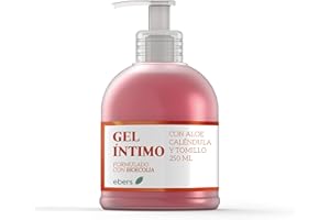 Ebers Gel Higiene Íntima para Mujer (Con Aloe, Caléndula y Tomillo) - 250 ml - Uso Diario con Prebióticos - Calmante, Refrescante y Antiséptico - Ayuda al Equilibrio del pH Genital