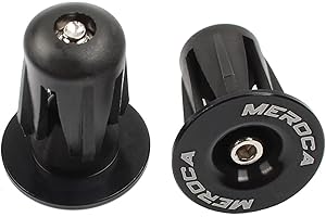 Azarxis Tapones de Extremo de Barra de Bicicleta Tapa de Manillar de Aluminio para Bicicleta de Carretera, Bicicleta de Montaña, BMX, MTB, Fixie (Negro - 26 mm - 2 Pcs)