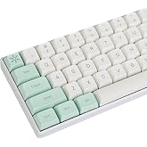 Mosptnspg XDA PBT Anahtar Kapağı, 133 Tuşlu Boya S&uuml;blimasyon Buzulu Beyaz Custome Anahtar Kapağı Seti Kiraz/Gatron MX anahtar
