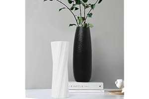 devesanter blumenvase 2 Stück Schwarze Keramik vase Für Home Office Dekor，Modernes Bauernhausdekor Boho deko，tischdeko，trockenblumen deko vasen