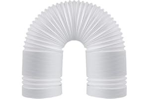 Moageme Klimaanlagen Abluftschlauch, Durchmesser 130mm Flexibel PP Klimaanlage Schlauch Verlängerung Abluftschlauch Adapter Abluftschlauch Für Klimaanlage, Abzugshaube, Wäschetrockner