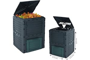 GUARANTEED4LESS Garden Composter 300L Compost Bin Grass Eco Friendly Rubbish Waste Converter
