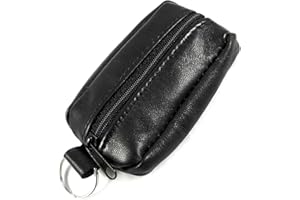 Charmoni - Portefeuille Homme - Porte Monnaie - Multi Poches - Double Zips - en Cuir véritable - pour Homme (1, Noir)