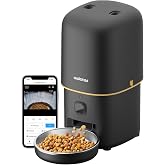 Haustier PF05 Siyah Kameralı 1080P FHD Gece G&ouml;r&uuml;ş Akıllı Otomatik Kedi Mama Kabı, Tuya App-Wifi Uzaktan Kontrol, Sesle &Ccedil;ağırm
