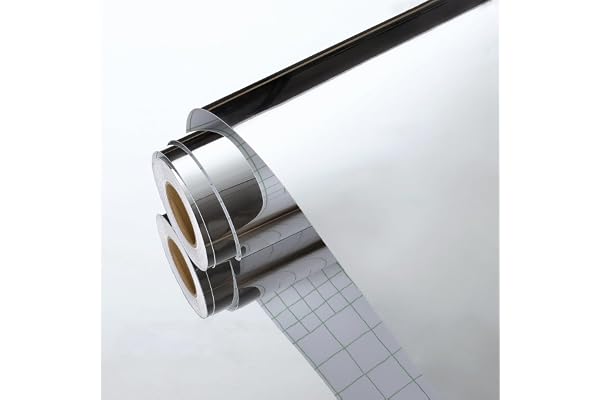 Yullpaper Papier Adhesif Pour Meuble Papier Peint Adhesif Miroir pour Salon Chambre Rouleau Adhesif Decoratif Flexible Pour Plan De Travail Autocollant Miroir Revetement Adhesif Meuble 40cm X 300cm