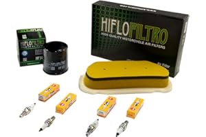 MVH BOCKAUF Wartungspaket Luftfilter + Ölfilter + Zündkerzen für Yamaha YZF-R6 600 H YZF-R6 600 N RJ03 Baujahr 1999-2002