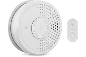 SHD by OneConcept Rauchmelder, 5X Mini-Rauchmelder, Feuermelder mit Batterie, Rauchmelder 5er-Set für Zuhause, Küche, Büro, Wohnwagen, Optischer Sensor Brandmelder mit Testfunktion & Stummschaltung