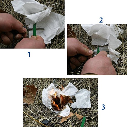 AIGUMI Survival Magnesium Flint Striker vielseitig Überleben Feuerstein für Outdoor Camping Life (klein) - 6