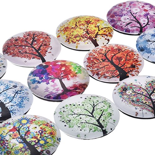 5PCS Bunte Bäume Magnete Nachricht Aufkleber Kühlschrankmagnete Zufällige - 3
