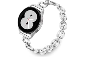 TRUMiRR Replacement for Galaxy Watch 7 6 5 40 mm 44 mm/Watch 6 Classic 43 mm 47 mm Bracelet, 20 mm Metal Mesh Stainless Steel Watch Strap Feminine Jewellery Bracelet for Samsung Galaxy Watch 7 6 5 40