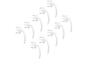 SOTECH 10 pezzi Maniglie per finestre ARION con griglia a 45° (28,5 x 141 x 61,5 mm) maniglie in alluminio bianco