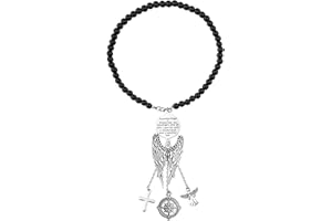 FEELMEM Guardian Angel Prayer keychains Driver Present Guardian Angel Protect Me and My Passengers Rearview Mirror Pendant (black-3)