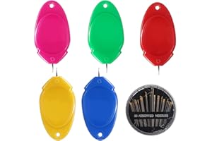 SIOPPKIK 5 Pcs Enfile-Aiguilles, Plastique DIY Enfile-Fil, Enfile-Aiguilles en Plastique pour Couture, Point de Croix Enfile-Aiguilles, Fil Enfile-Aiguille à Coudre, pour Coudre à Main & Quilting Craft