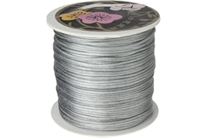Angel Malone ® Approx 10m Bundle of 1mm Quality Rattail Satin Cord - GR8 4 KUMIHIMO - 17 Colours Jewellery Making Findings - UK SELLER (Silver)