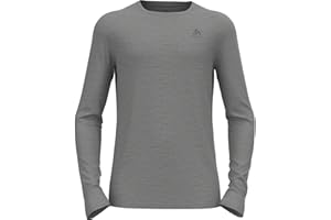 Odlo Thermounterwäsche Herren Merino 200 | Merino Unterwäsche | Langarm Thermoshirt Langarm Thermoshirt mit Rundhals | Herren