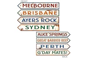 Everflag Motive aus Karton Australien Straßenschilder (4Stück)