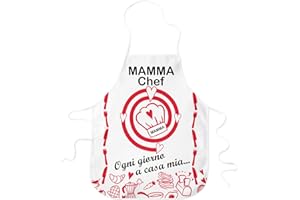 STAMPATEK Grembiule Cucina Festa della Mamma Chef Grembiule Divertente idea Regalo
