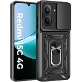 CONSTRAIN - Xiaomi Redmi 15C 4G ile uyumlu Kılıf Kamera Korumalı S&uuml;rg&uuml;l&uuml; Y&uuml;z&uuml;kl&uuml; Standlı Armor Military Tank Kızaklı Kapak