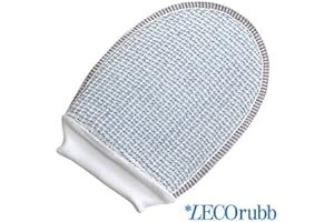 FITWISH LECOrubb Peelinghandschuh, Massagehandschuh für sanftes, intensives Peeling und Massage, Handschuh, Blau