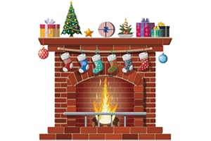 Bontannd Natale Camino Muro Decalcomanie Fai da Te Decorazioni per La Casa Soggiorno Adesivo Murale Camera da Letto Decorazione della Scuola Materna Carta da Parati Poster PVC Design