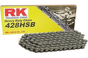 RK TAKASAGO CHAIN JAPAN Motorrad Kette RK 428H mit 136 Rollen und Clipschloss offen