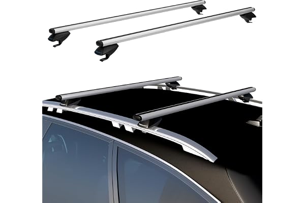 COWVIE 135 cm Barres transversales de Toit réglables en Aluminium – 1 Paire