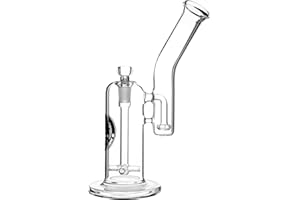 Pipe à eau en verre Heisenberg Monsoon Bubbler à percussion avec bras croisé en croix, diffuseur à trou oblong et tête en verre Pur standard