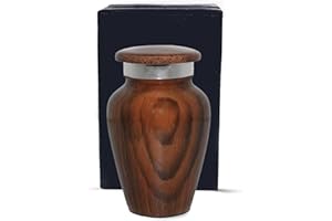 SOLACE FOREVER Kleine Urne – Mini-Urne für menschliche Asche – perfektes Andenken für Asche (Roteiche, Klein)