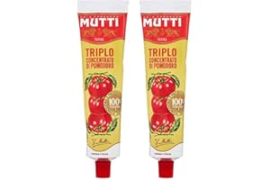 VITTLEITALY Mutti Lot de 2 tubes de sauce tomate concentrée 185 g