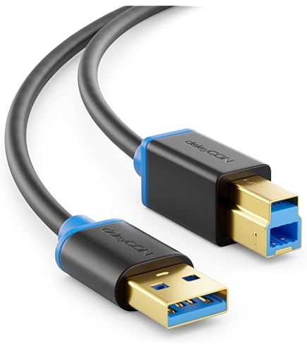 USB 2.0 Certified Hi-Speed HQ Shielded A to B Cable Connection