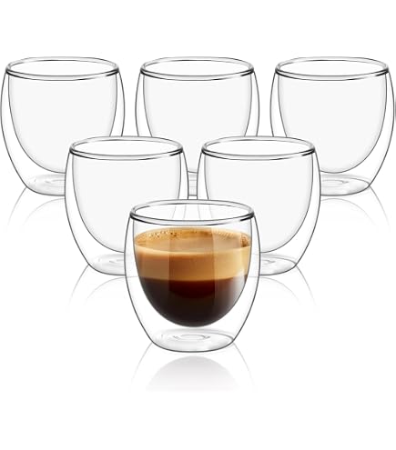 Maxxo Bicchieri A Doppia Parete Per Cappuccino – Set 4x300 Ml – Vetro Borosilicato Termico