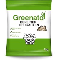 Rasensamen Greenato Berliner Tiergarten 1kg Zierrasen Rasen Grassamen Rasensaat Gras - Packungseinheit wählbar von 1…