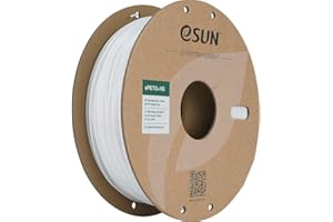 eSUN PETG Filament 1.75mm, ePETG+HS Filament d'Imprimante 3D Haute Vitesse, Précision Dimensionnelle +/- 0.05mm, Bobine de 1KG (2.2 LBS) pour l'Impression 3D Rapide,Blanc Solide