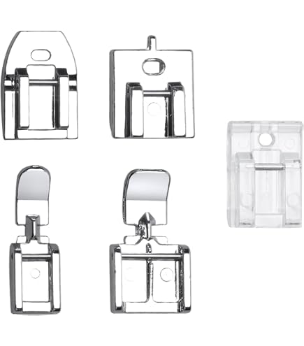 Jopto Lot De 2 Pieds-de-biche Réglables Pour Fermetures Éclair & Passepoils - Parfait Pour Brother Singer Janome Toyota